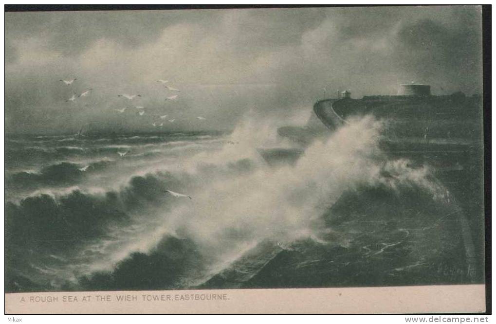 A  Rough Sea At The Wish Tower , Eastbourne - Eastbourne