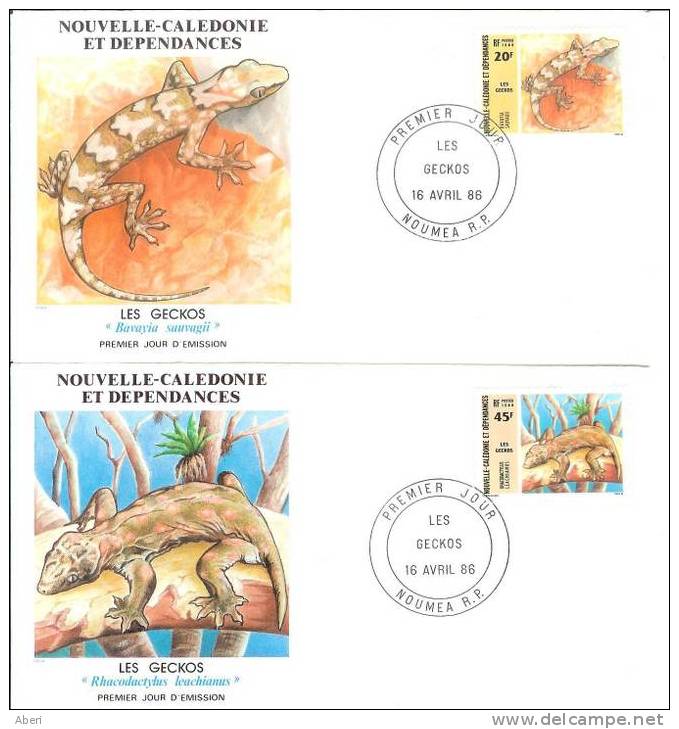 FDC 99 Nlle CALEDONIE - POSTE 516 - 517 - REPTILES - LEZARDS - FDC