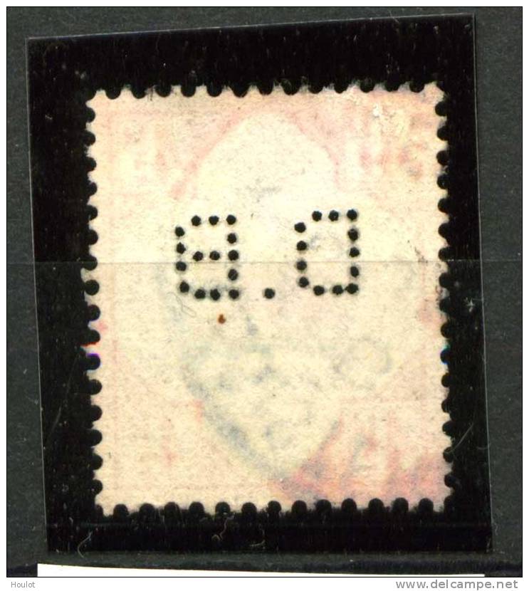 Großbritannien Mi. N° 92 1887, 50. Regierungsjubiläum Der Königin Victoria, 4,5 P Karmin/gelbgrün Mit Perfins D.B - Used Stamps