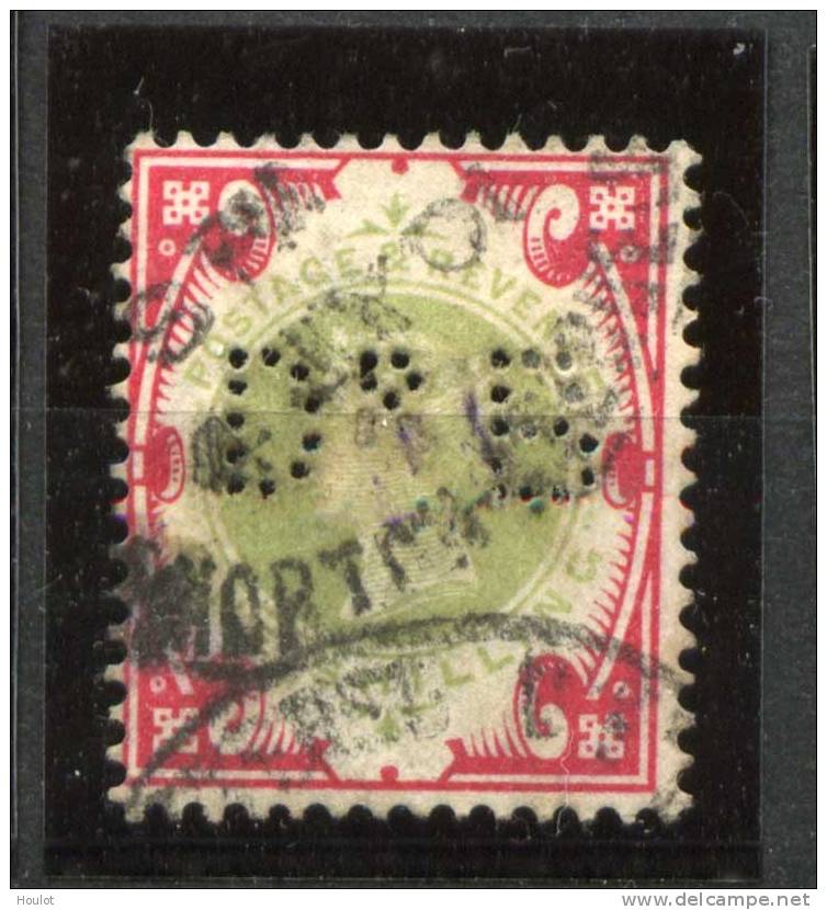 Großbritannien Mi. N° 101 1900. Freimarken: Königin Victoria.Mi N° 97 In Farbänderung, 1 Sh Karminrot/gelbgrün Mit Perf - Used Stamps