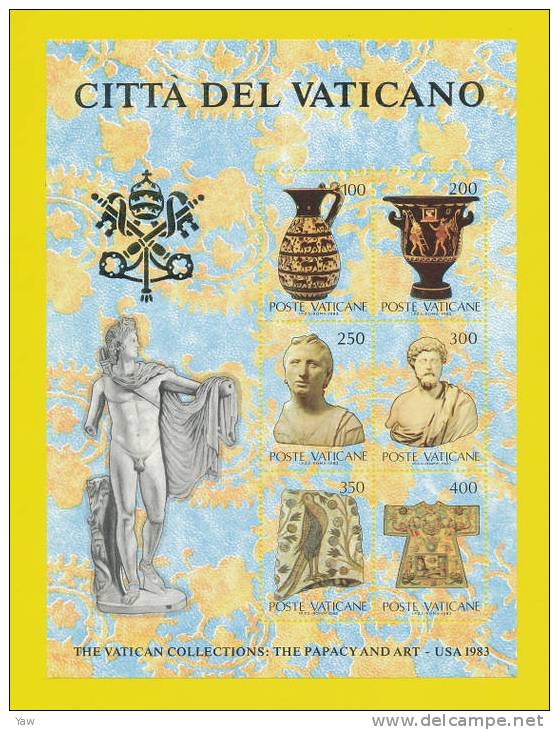 VATICANO 1983  COLLEZIONE VATICANA D´ARTE NEGLI U.S.A. 1° SERIE. YT BF 5  MNH** - Blocks & Sheetlets & Panes