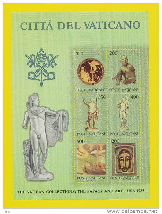 VATICANO 1983  COLLEZIONE VATICANA D´ARTE NEGLI U.S.A. 3° SERIE. YT BF 7  MNH** - Blocs & Feuillets