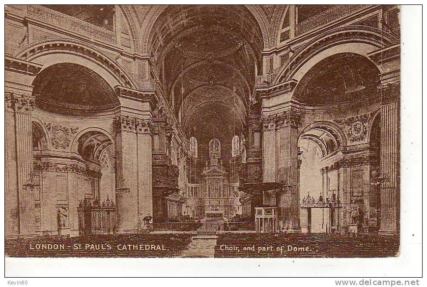 ROYAUME-UNI LONDON St Paul's Cathedral Chair And Part Of Dome - St. Paul's Cathedral