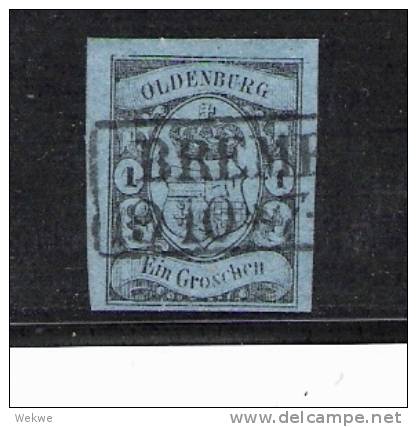 D-Old002 / OLDENBURG -  Michel Nr. 6, Kastenstempel, Bremen + 30 - Oldenbourg