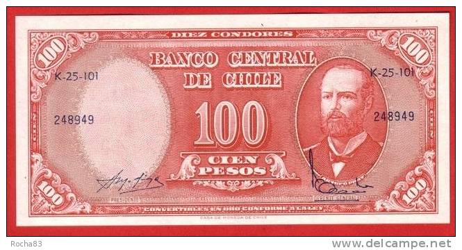 BILLET - CHILI - 10 Centesimos / 100 Pesos De 1961 - Pick 127 - Chile