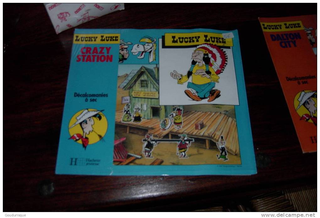 LUCKY LUKE  DECALCO AVEC DECOR CRAZY STATION    MORRIS - Lucky Luke