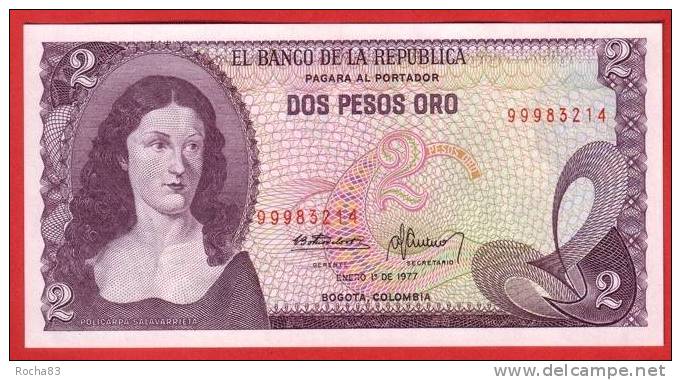 BILLET - COLOMBIE - 2 Pesos Oro Du 01 01 1977 - Pick 413b - Colombia