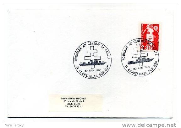 DE GAULLE / CROIX DE LORRAINE HOMMAGE BATEAU - De Gaulle (Generale)