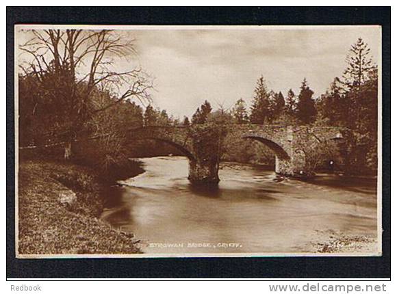 1929 Real Photo Postcard Strowan Bridge Crieff Perthshire Scotland - Ref 219 - Perthshire