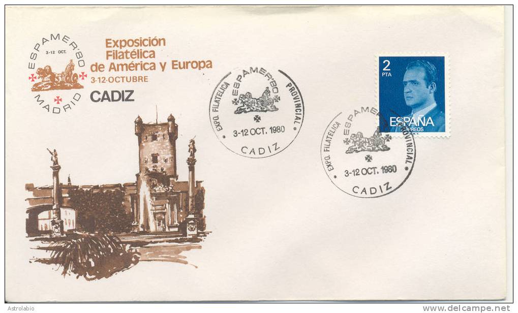 Cádiz Expo. Phila. 1980 Obliteration Espagne - Franking Machines (EMA)