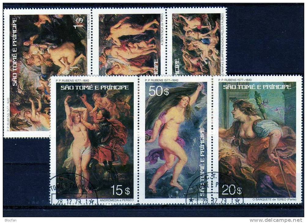 Gemälde 400. GT Rubens St. Thomas- Und Prinzen - Insel 455/7 + Block 2 O 30€ - Rubens