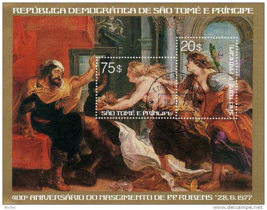 Gemälde 400. GT Rubens St. Thomas- Und Prinzen - Insel 455/7 + Block 2 O 30€ - Rubens