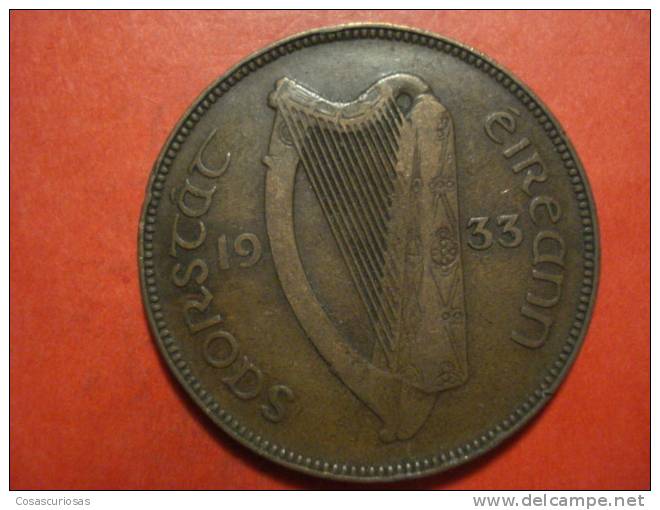 2676 IRELAND EIRE IRLANDA  1/2 PENNY  GALLINA POULE ANIMAL      AÑO / YEAR  1933  VF - Irlande