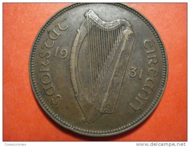 2680 IRELAND EIRE IRLANDA  1 PENNY  GALLINA POULE ANIMAL      AÑO / YEAR  1931  VF+ - Ireland