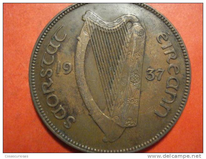 2682  IRELAND EIRE IRLANDA  1 PENNY  GALLINA POULE ANIMAL      AÑO / YEAR  1937  VF+ - Irland