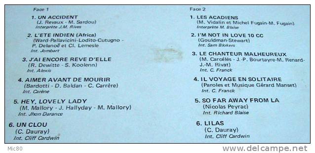 Lot Parade des succès (Années 70) 4 disques vinyles 33T 30cm.