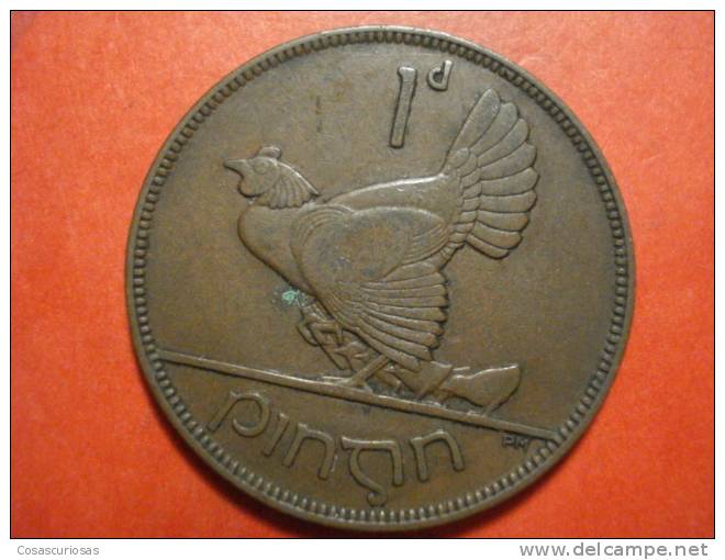 2686  IRELAND EIRE IRLANDA  1 PENNY  GALLINA POULE ANIMAL      AÑO / YEAR  1928  VF++ - Irlande