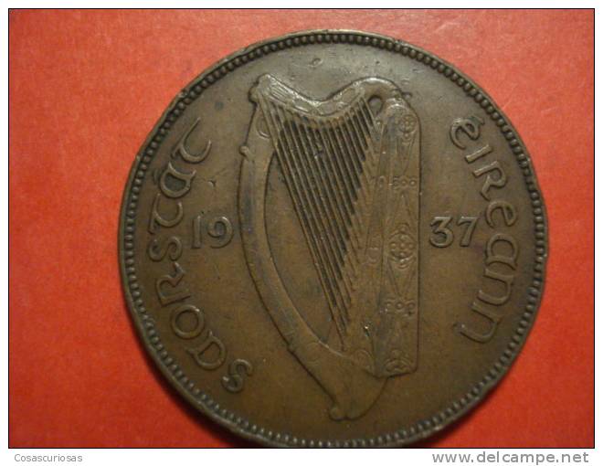 2690  IRELAND EIRE IRLANDA  1 PENNY  GALLINA POULE ANIMAL      AÑO / YEAR  1937  F+ - Ireland