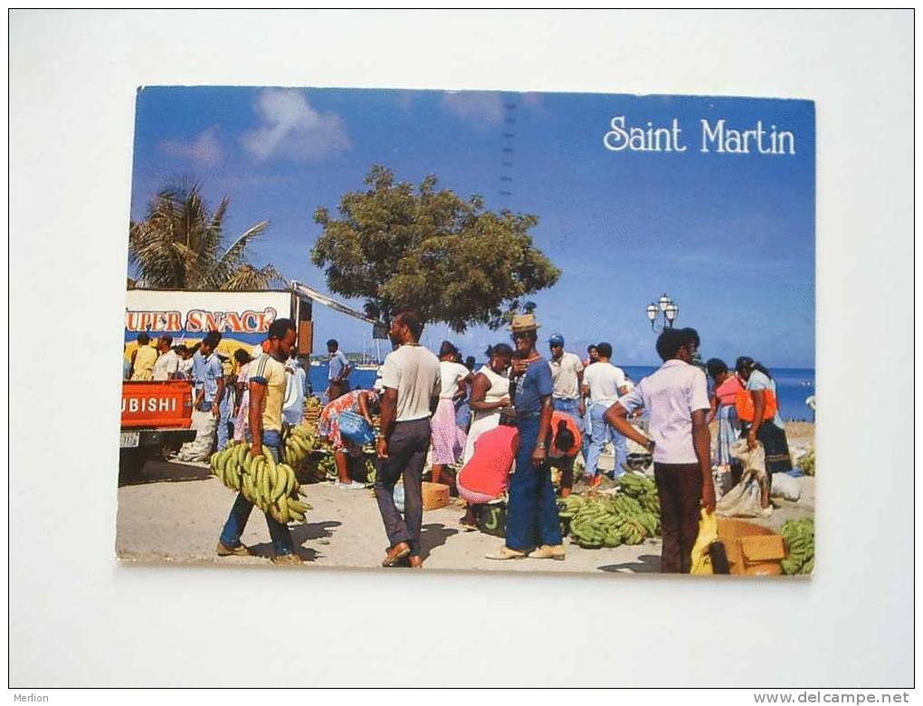 Guadeloupe  - Saint Martin -Antilles Francaises Le Ville De Marigot - Le Marché   - 1992 VF  D35069 - Saint Martin