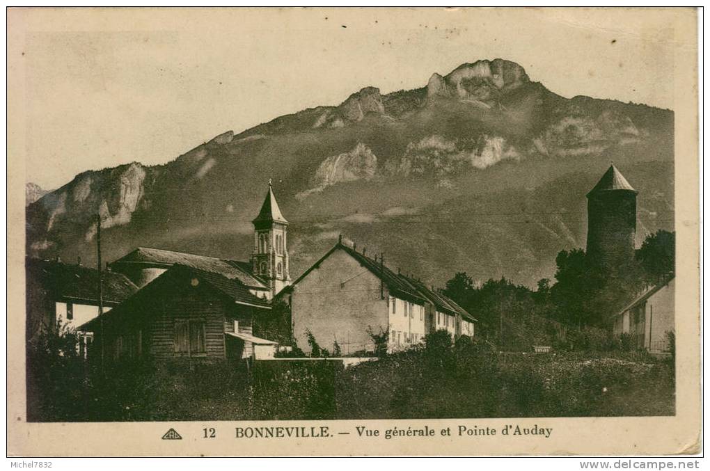 Bonneville Vue Générale Et Pointe D´Auday - Bonneville