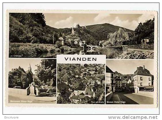 Cpa VIANDEN Multi Vues  Monument Et Maison Victor Hugo  Kraus 572 - Vianden