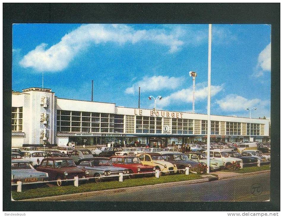 CPSM - Paris Le Bourget - Entrée De L'Aérogare ( Parking Automoblie Peugeot 404 Citroën 2CV Dyna Panhard ...Ed. P.I.) - Le Bourget