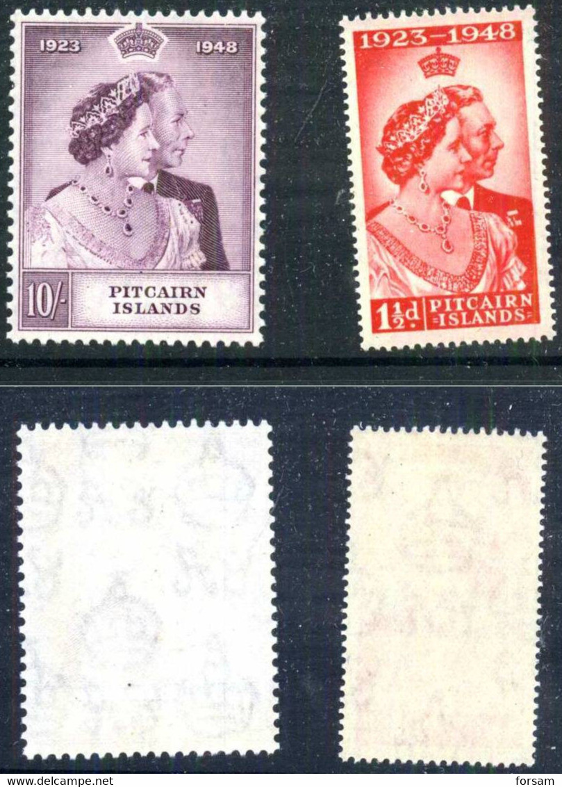 PITCAIRN ISLANDS..1949..Michel # 13-14...MLH...MiCV - 75 Euro. - Pitcairn Islands