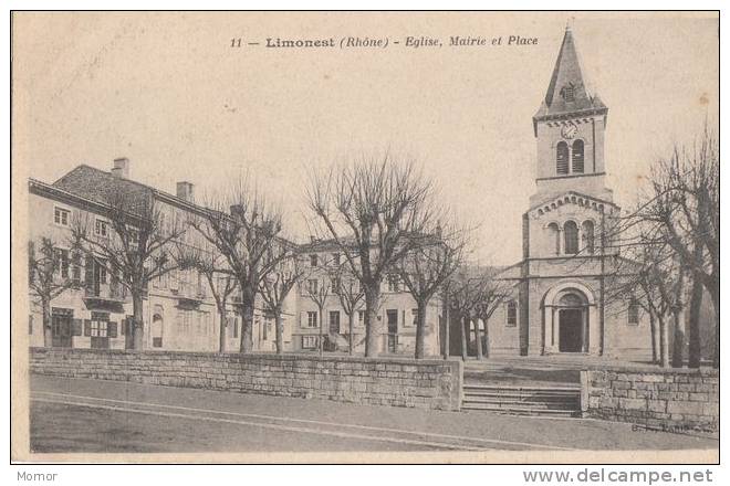 LIMONEST Eglise Mairie Et Place - Limonest