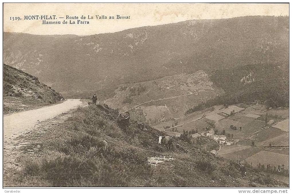 CPA Du MONT PILAT - Route De La Valla Au Bessat - Hameau De La Farra. - Mont Pilat