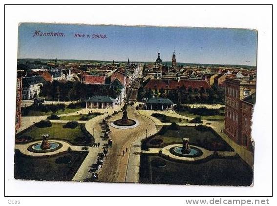 Mannheim, Blick V.Schloss (carte Abimée) - Mannheim