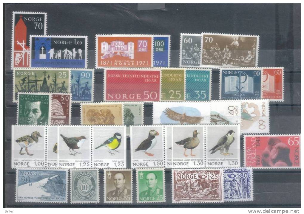 NORWEGEN  -  LOT N1: 35 BRIFMARKEN  MNH - Collections