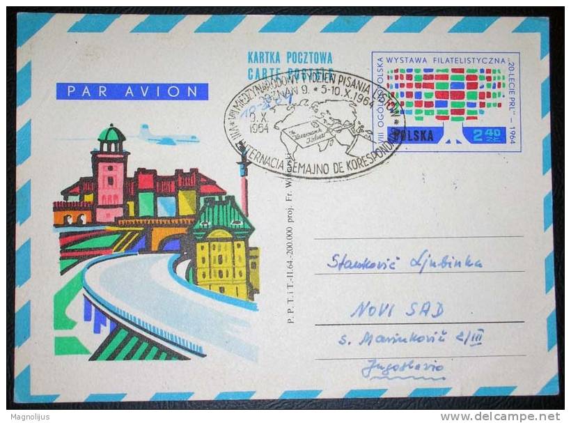 Poland,Esperanto,Congress,Internacia Semajno De Korespondado,Event Seal,Stationery,postcard - Ganzsachen
