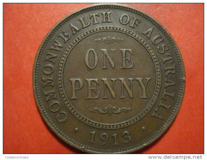 2762 AUSTRALIA  ONE PENNY   GEORGE V       AÑO / YEAR  1913   VF - Penny