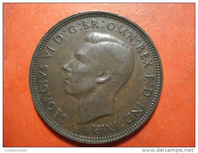 2768 AUSTRALIA   HALF  PENNY   GEORGE VI    CANGOO CANGURO ANIMAL   AÑO / YEAR  1947   XF - Penny