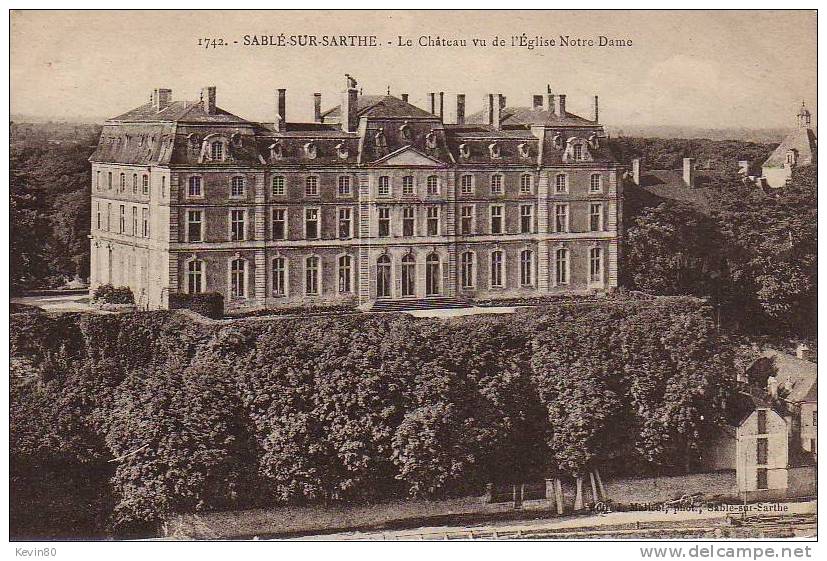 72 SABLE SUR SARTHE Le Château Vu De L'eglise Notre Dame - Sable Sur Sarthe