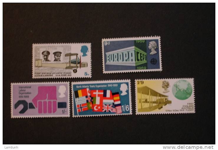 GB Great Britain 584-88 Cpl MNH Anniversaries EUROPA Aircraft Etc 1969 A04s - Unclassified