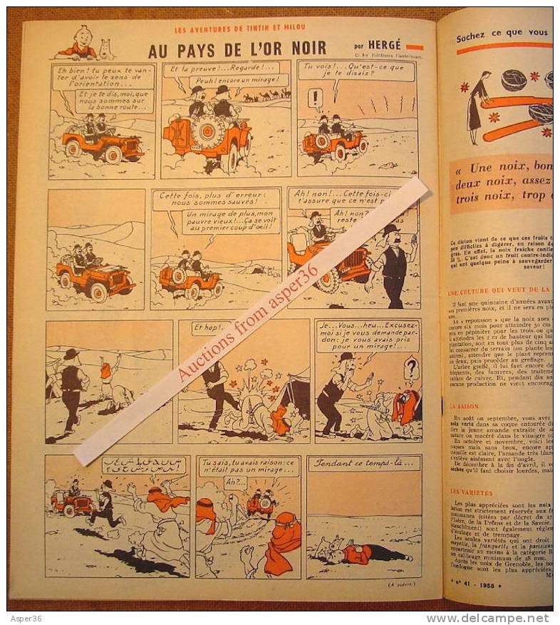 Magazine "L'Echo De La Mode" Avec 1 Page De Tintin 1958 Kuifje - Tintin