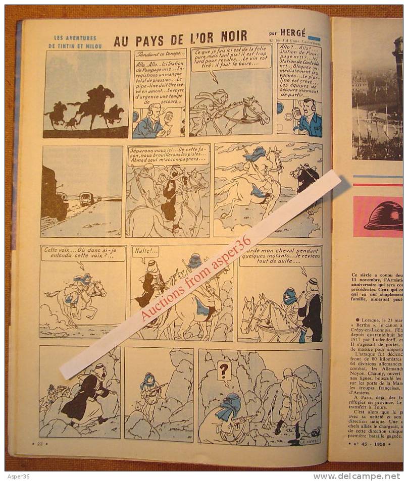 Magazine "L'Echo De La Mode" Avec 1 Page De Tintin 1958 Kuifje - Tintin