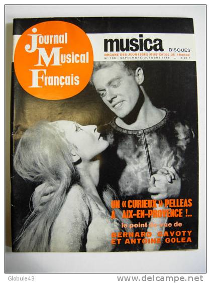 JOURNAL MUSICAL FRANCAIS N° 150 SEPT-OCT 1966 76 P UN CURIEUX PELLEAS A AIX EN PROVENCE - Muziek