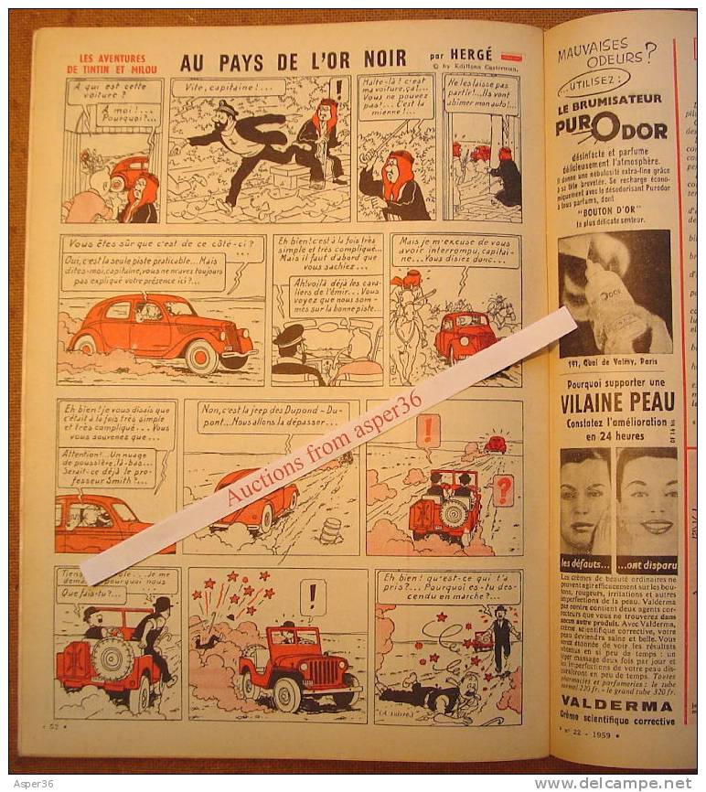 Magazine "L'Echo De La Mode" Avec 1 Page De Tintin 1959 Kuifje - Tintin