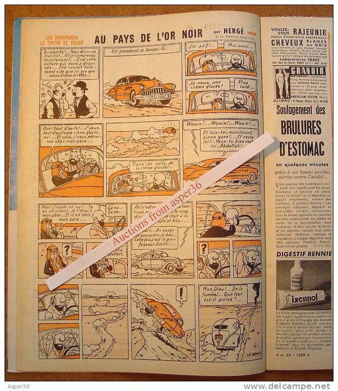 Magazine "L'Echo De La Mode" Avec 1 Page De Tintin 1959 Kuifje - Tintin