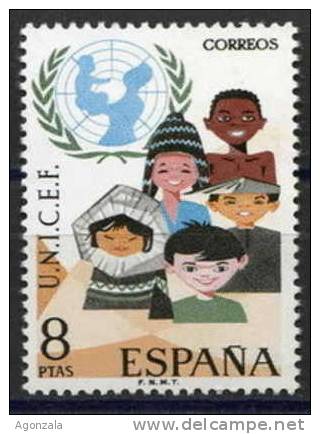 TIMBRE ESPAGNE NOUVEAU 1971 UNICEF ENFANTS DE PLUSIEURS RACES - UNICEF