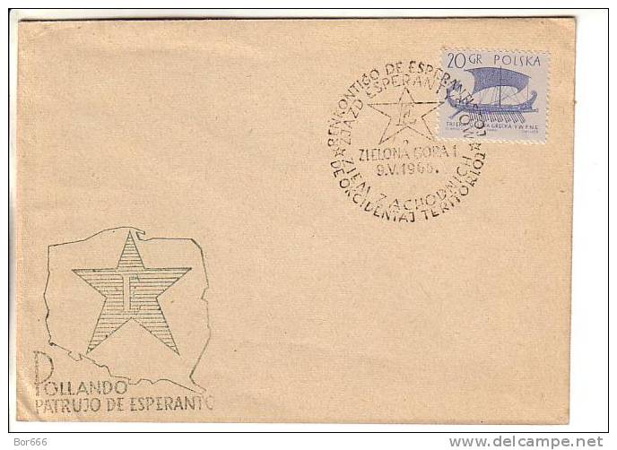 GOOD POLAND ESPERANTO Cover 1965 - Special Stamped - Esperánto