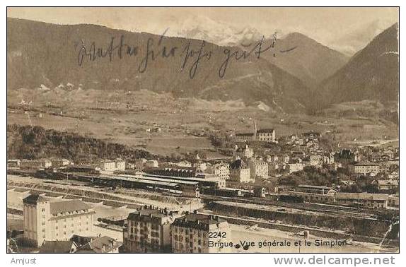 Canton Du Valais, Brigue, Vue Générale Et Le Simplon - Brigue-Glis 