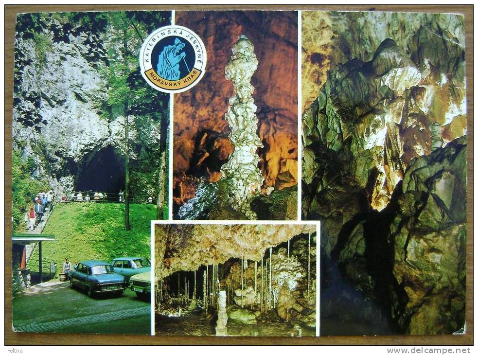 CZECH POSTCARD WITH CATHERINE CAVE IN MORAVSKA KARST CAVES INTERIOR GROTTE - Other & Unclassified