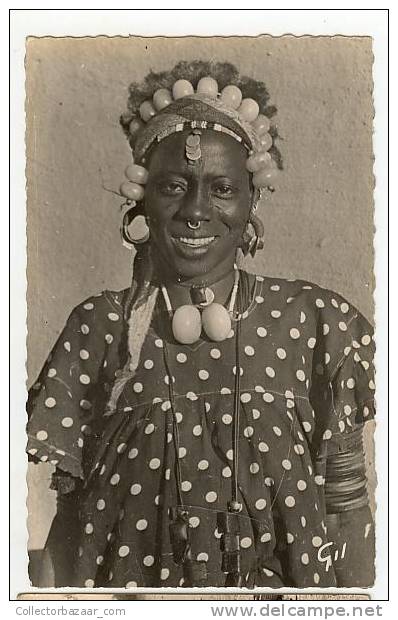 VINTAGE Ca1900 POSTCARD TARJETA POSTAL CARTE POSTALE SOUDAN SUDAN ETHNIC FEMME PEULH MUJER - Sudan