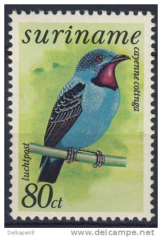 Suriname 1977 Mi 769 Aero ** Cotinga Cayana: Spangled Cotinga / Halsbandkotinga / Halsbandcotinga - Zangvogels