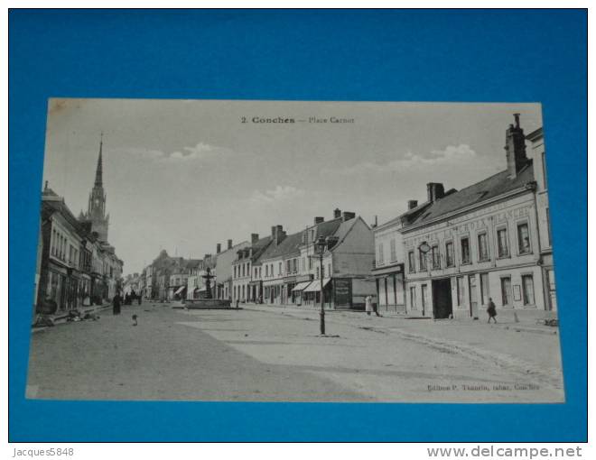 27) Conches - N° 2 - Place Carnot ( Hotel De La Croix Blanche )  -  Année 1919 -   EDIT  Thaurin - Conches-en-Ouche