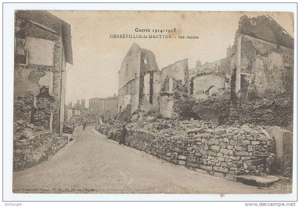 54 Dép.- Guerre 1914-1915 - Gerbéviller-la-Martyre.- Ses Ruines. - Gerbeviller