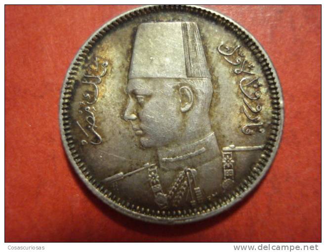 2814  EGYPT EGYPTE EGIPTO  2 PIASTRAS SILVER COIN PLATA         AÑO / YEAR  1937  UNCIRCULATED - Egypte